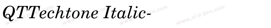 QTTechtone Italic字体转换